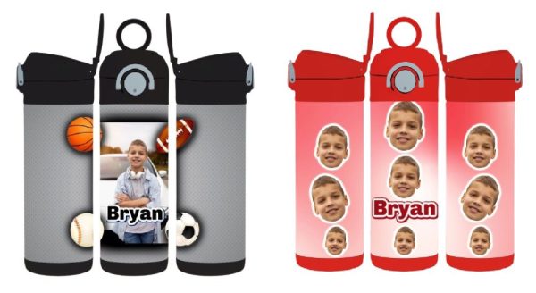 12 oz Kids Custom Tumbler with Straw – Personalized Name & Photo Engraving – Ideal Gift! - Image 2