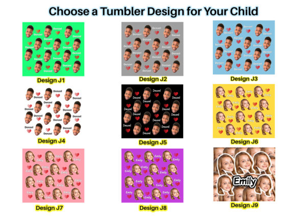 Personalized 20 oz Kids Tumbler for Pre-Teens & Teens – Custom Faces Only Photo – Perfect Gift! - Image 2