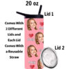 Custom Face Photo Tumbler 20 oz or 30 oz – Personalized for Kids & Adults – Add a Matching Lunch Bag - Image 9