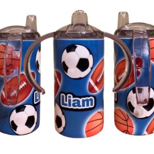 12 oz Personalized Sippy Cup Tumbler – Custom Name & Fun Design – Spill-Proof!