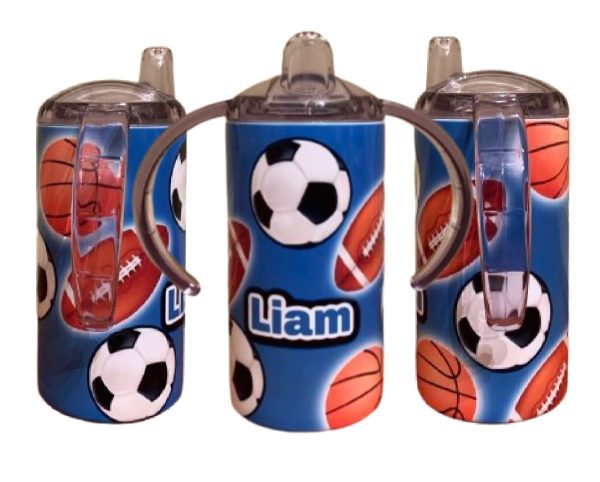 12 oz Personalized Sippy Cup Tumbler – Custom Name & Fun Design – Spill-Proof!