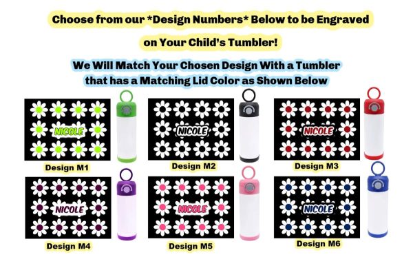 12 oz Personalized Kids Tumbler with Straw – Custom Name & Fun Design! - Image 2