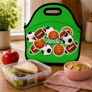 Alternative view of 12 oz Personalized Toddler Sippy Cup – Sports & Daisy Designs – Add Name – Spill-Proof – Add Matching Lunch Bag