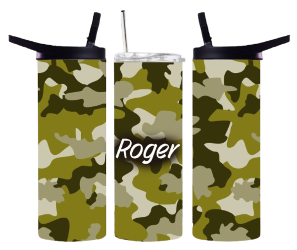 Personalized 20 oz Tumbler with Straw – Add a Name for a One-of-a-Kind Gift!