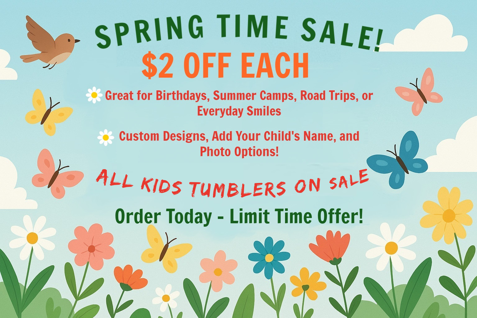 Spring Time Tumbler Sale