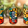12 oz Personalized Animal Print Toddler Sippy Cup – Spill Proof Kids Tumbler with Name – Add a Matching Lunch Bag - Image 4
