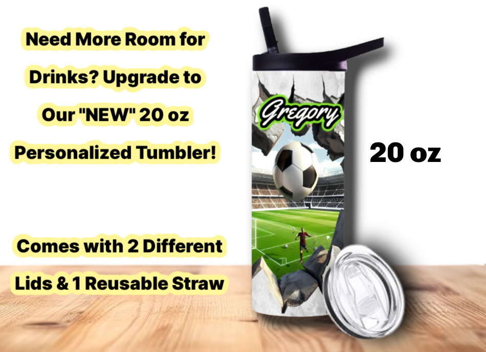 12 oz Personalized Kids 3D Sports Tumbler – “Hole in the Wall” Design – Add a Name & Matching Lunch Bag - Image 6