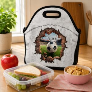 Alternative view of 3D Hole in the Wall Sports Tumbler 20 oz or 30 oz – Personalized Name – Kids & Adults – Add a Matching Lunch Bag