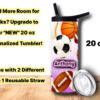 Personalized Kids 12 oz Tumbler – Sports Balls Design (Add a Name) – Add Matching Lunch Bag - Image 5